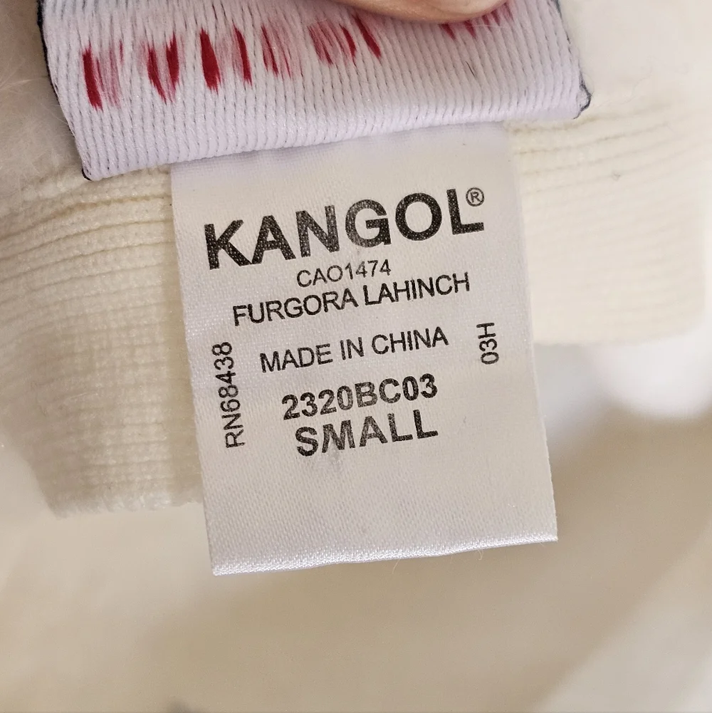 Kangol White Furgora Faux Fur Bucket Hat Y2K Small - Picture 5 of 6